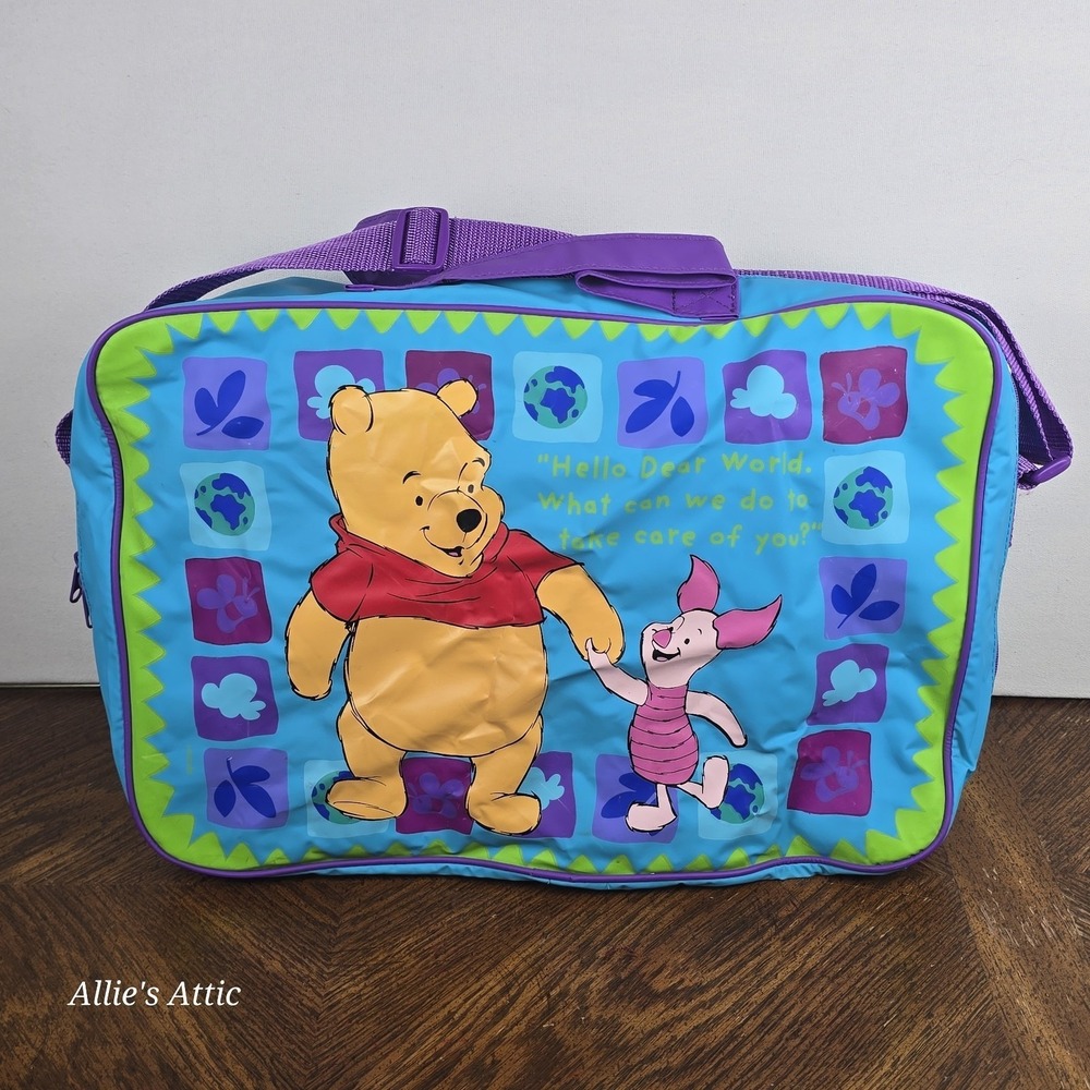Winnie The Pooh Bag Suitcase Overnight Diaper Bag Baby Kids Piglet Duffle 16"